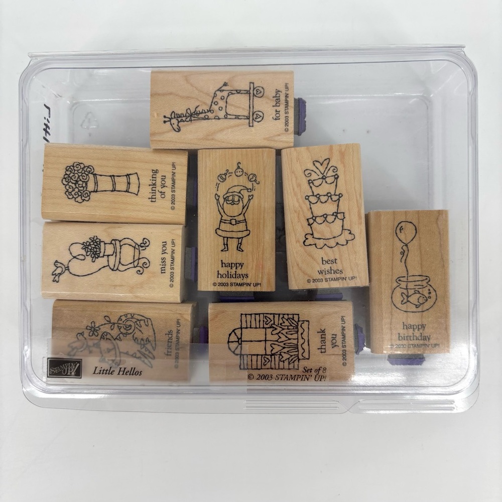 Stampin' Up! 'Little Hellos' Set of 8 Rubber Stamps
